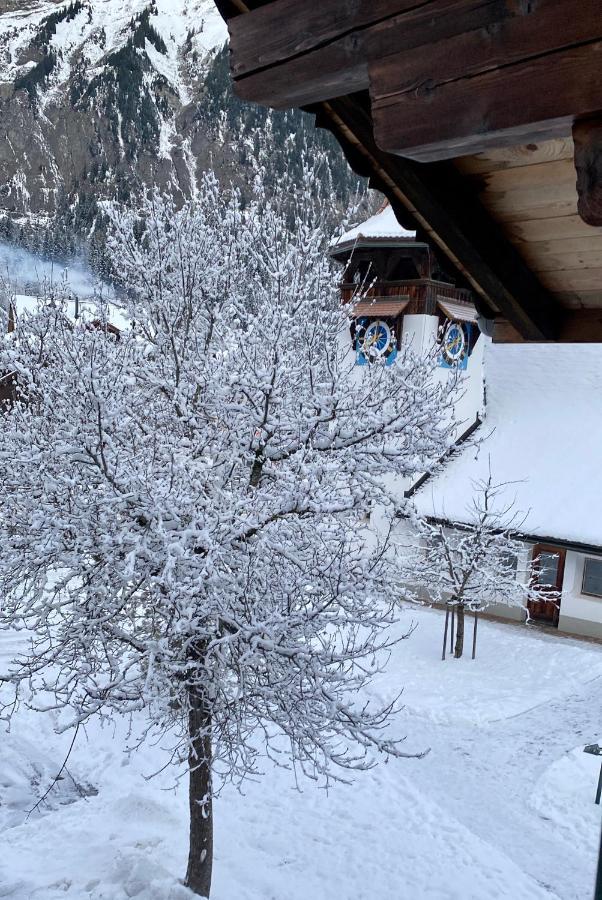 Familienferien Im Chalet Baergli Kandersteg Eksteriør bilde